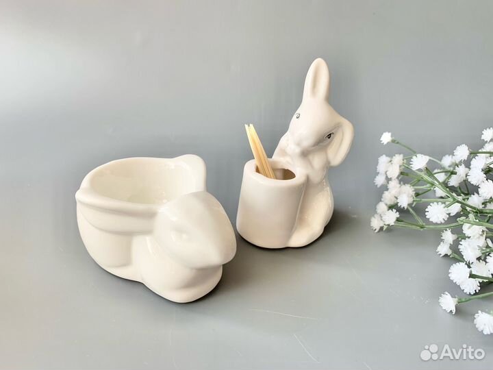 Пасхальный кролик фарфор 2 шт