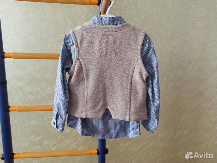 Новый костюм рубашка+жилет LC waikiki