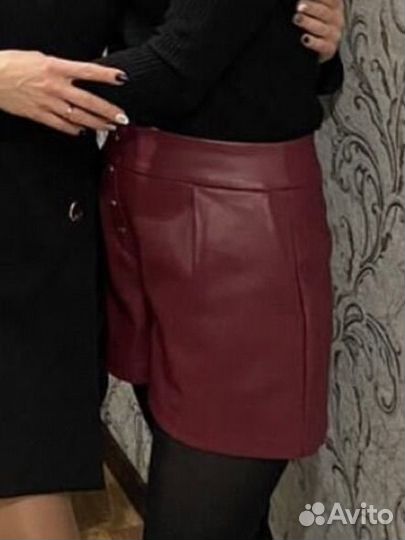 Шорты из экокожи