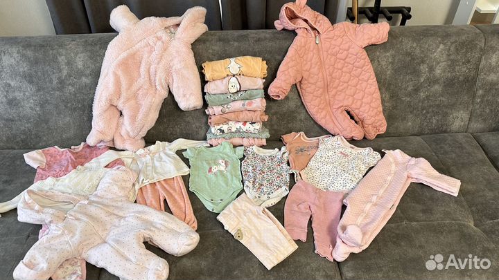 Вещи пакетом для девочки 0-3-6 месяцев
