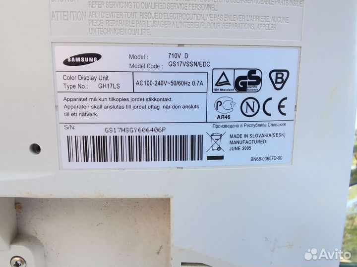 Монитор Samsung syncmaster 710n