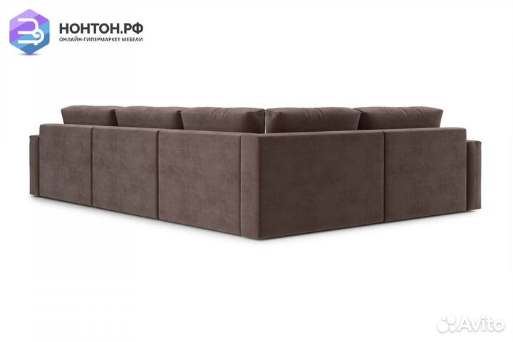 Диван угловой тик-так Монарх М3У1 коричневый