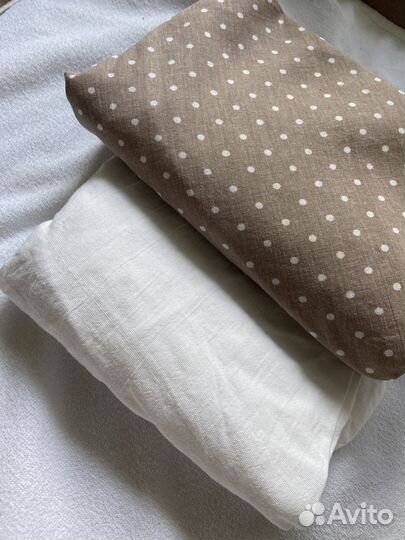 Простынь на резинке на круглый детский матрас