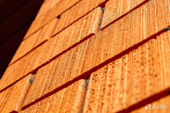 Кирпич облицовочный полуторный красный велюр