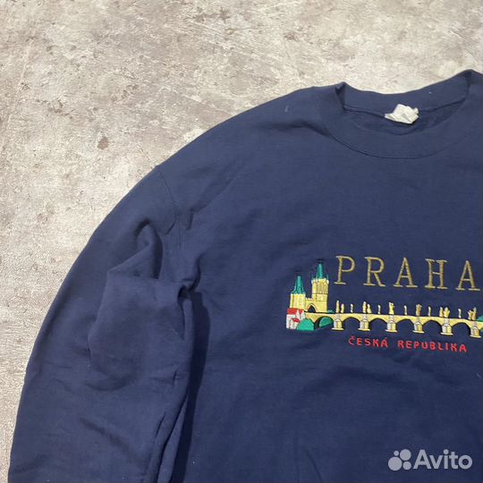 Винтажный свитшот Praha y2k vintage XXL