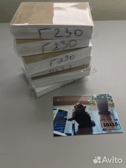 Фотобумага глянцевая плотная 10х15см А6 230гр