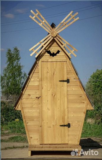 Дачный туалет с кошкой SSA