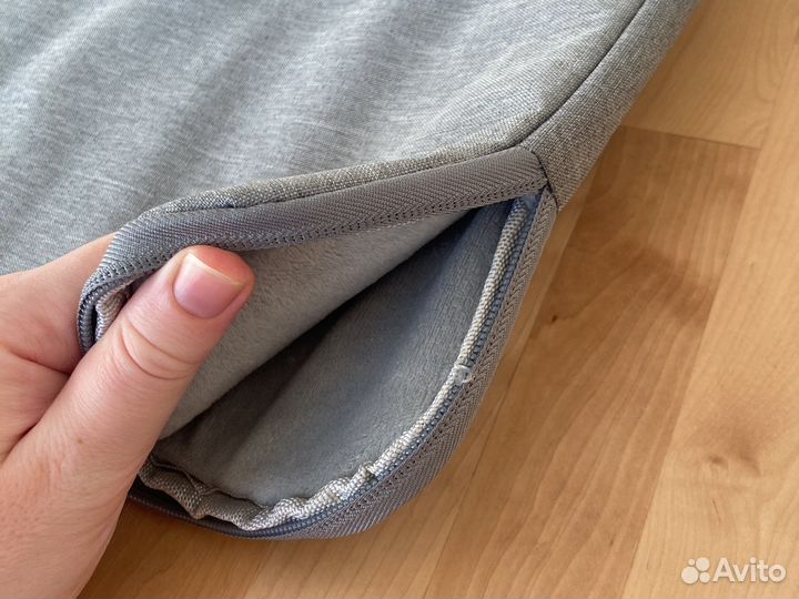 Чехол для ноутбука 15 серый текстиль