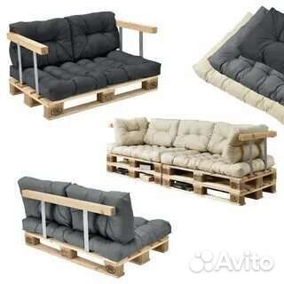 Падушки чехлы матрасы для садовой мебели