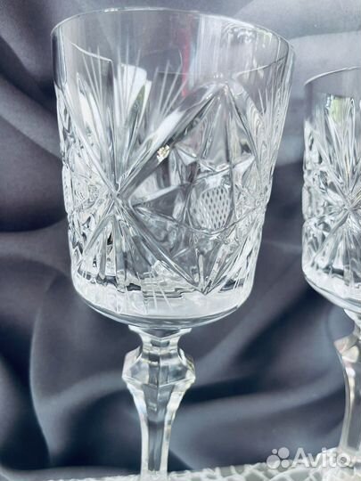 Хрустальные кубки фужеры СССР, редкий винтаж