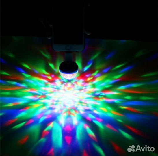 Диско шар мини с микрофоном в авто и не только