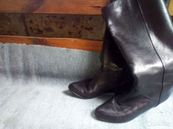 Сапоги кожаные