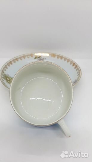 Чайная пара фарфор Кузнецов Песочное