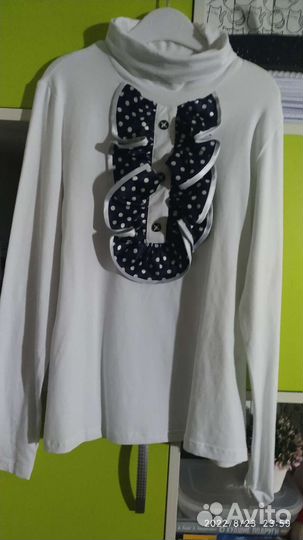 Блузка белая для девочек 152-158