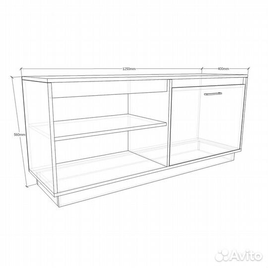 Тв-тумба Скара-951qh латте под тв телевизор