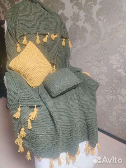 Плед вязанный