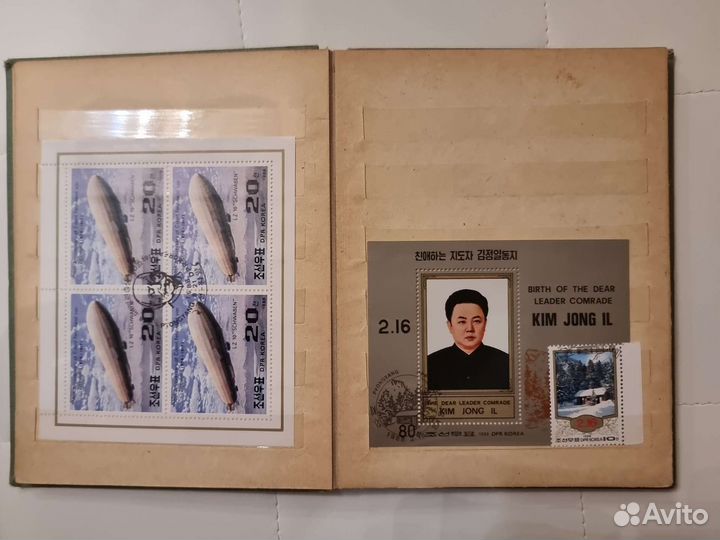 Марки и блоки Кореи с альбомом
