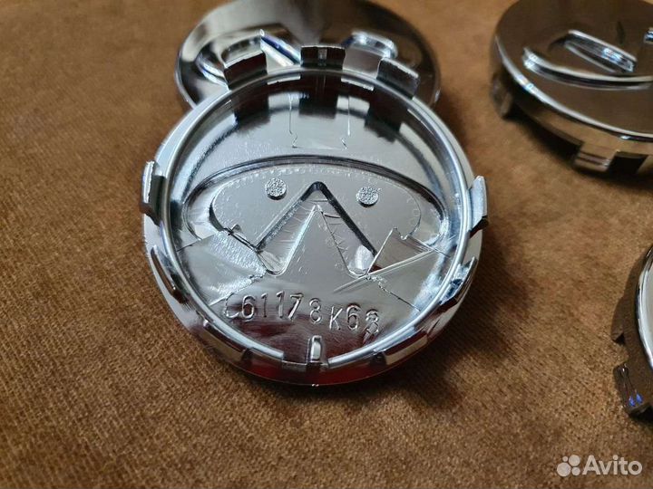 Заглушки литых дисков колпачки infiniti серебро