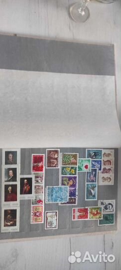 Марки с альбомом