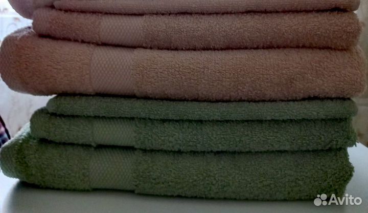 Набор махровых полотенец 3 шт, бежевый