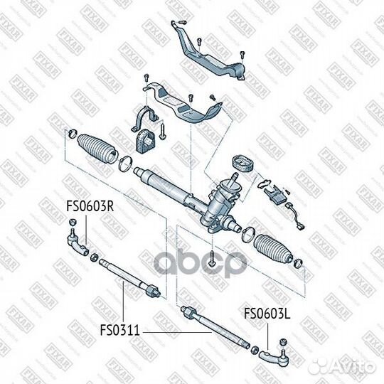 Наконечник рулевой VW Polo 01-; Seat Ibiza 02-;