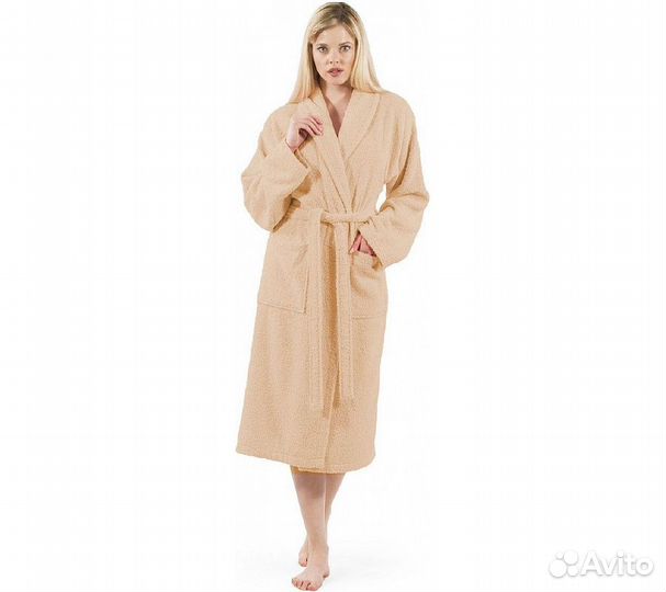 Халат махровый GoodNight 44-46 (M) бежевый
