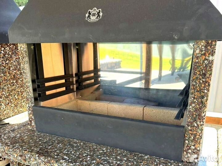 Печь барбекю модульная из камня