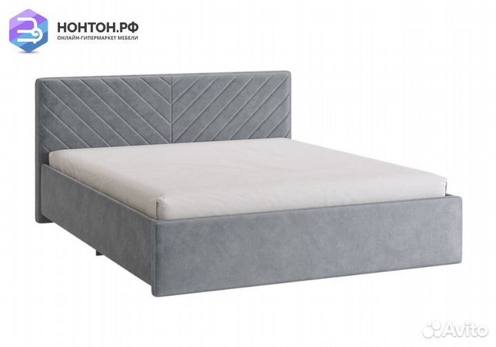 Кровать Сандра 2 1.6 м серая