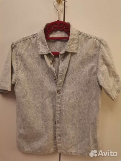Джинсовая рубашка zara тонкая для мальчика