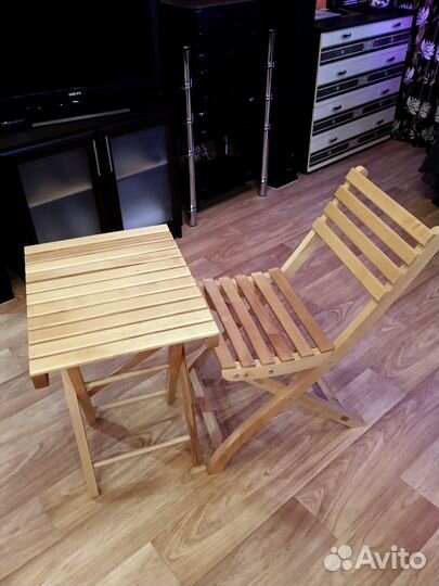 Стол со стулом раскладные для дачи