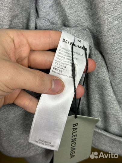 Balenciaga Incognito Unity Zip-Up Hoodie Grey