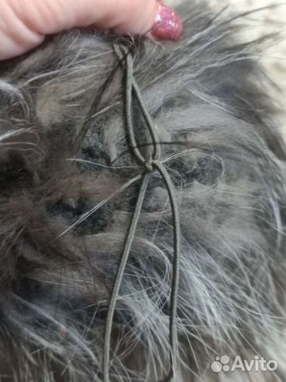 Шапка меховая вязанная