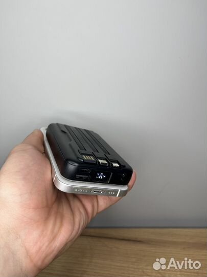 Прозрачный powerbank 10000 с беспроводной зарядкой