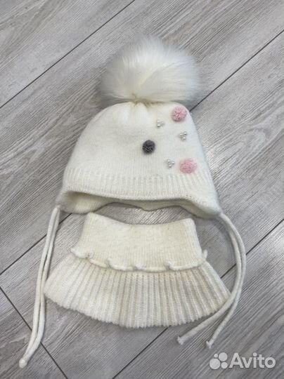 Комплект шапка, шарф