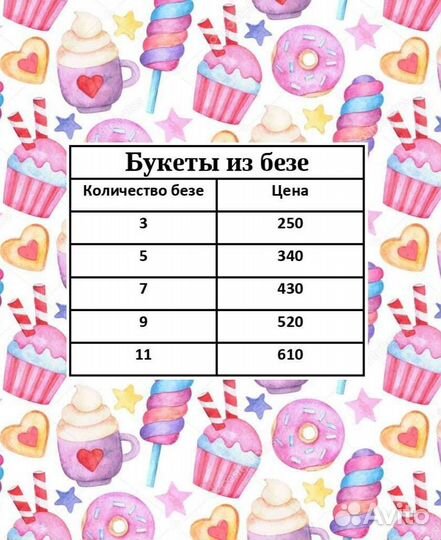 Сладкие букеты из безе