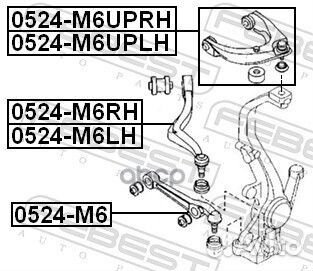 Рычаг передний нижний левый 0524-M6LH Febest