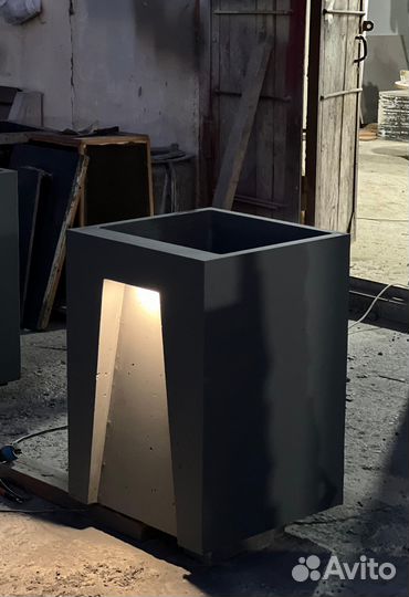 Кашпо бетонное, кашпо для кафе