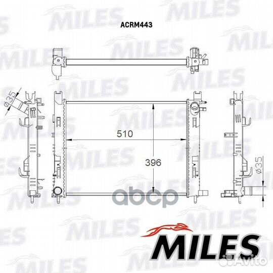 Радиатор (механическая сборка) renault logan/SA