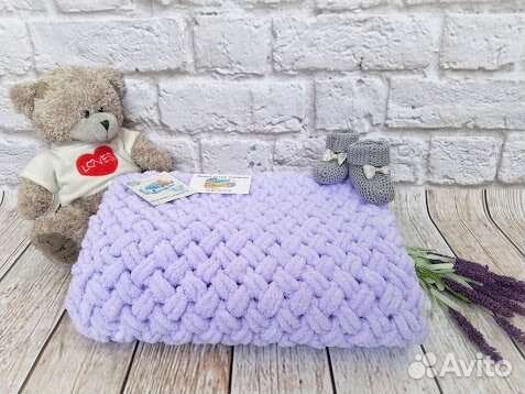 Плюшевый детский плед ручной работы