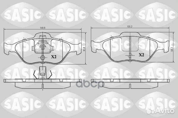 Колодки тормозные дисковые (комплект) ford Cour