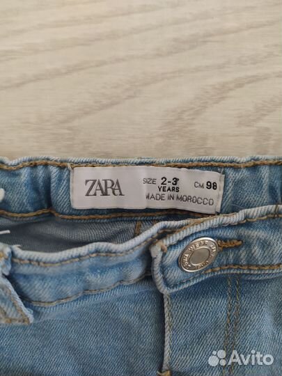 Джинсы zara 98
