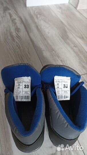 Лыжные ботинки, лыжи и палки