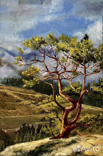 Картина маслом на холсте большая пейзаж