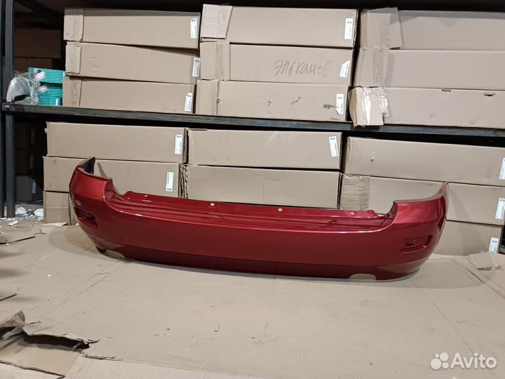 Бампер задний LADA kalina 1 универсал красный