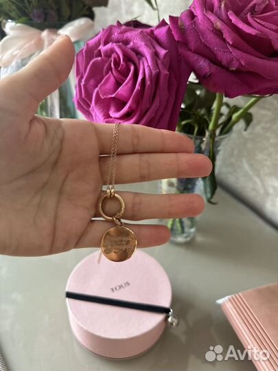 Цепочка с подвеской Tous оригинал