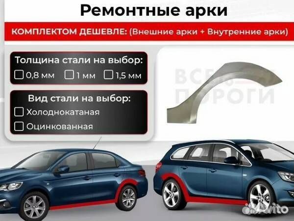 Ремонтная арка Kia Ceed 2 универсал