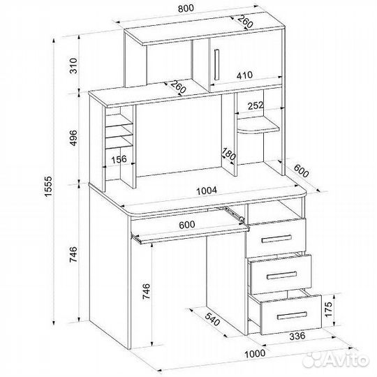 Стол компьютерный «Интел – 12» Атлант