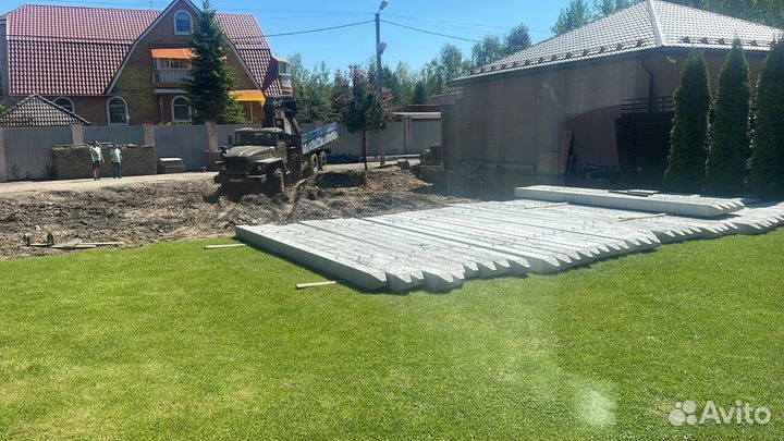 Строительство фундамента на забивных жб сваях