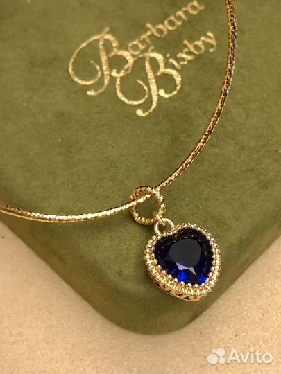 Кулон сердце цвета Титаник позолота малый