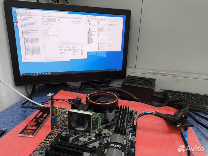 Мат. плата Msi b350 tomahawk и ryzen 2700